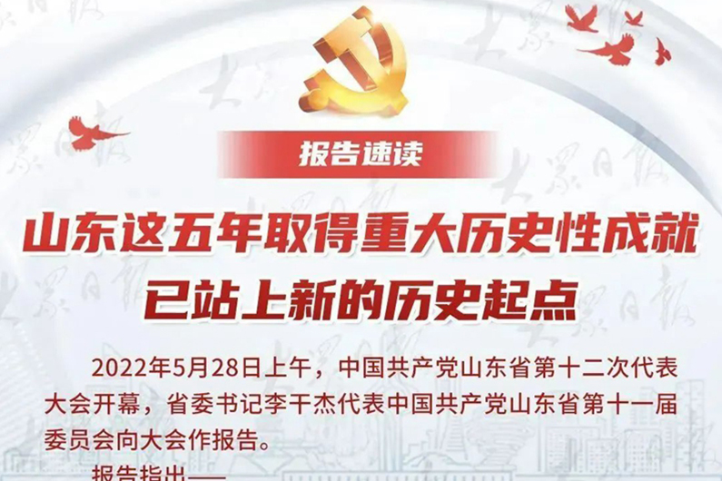 山東省第十二次黨代會(huì)報(bào)告速讀！